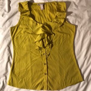 Banana Republic green sleeveless blouse